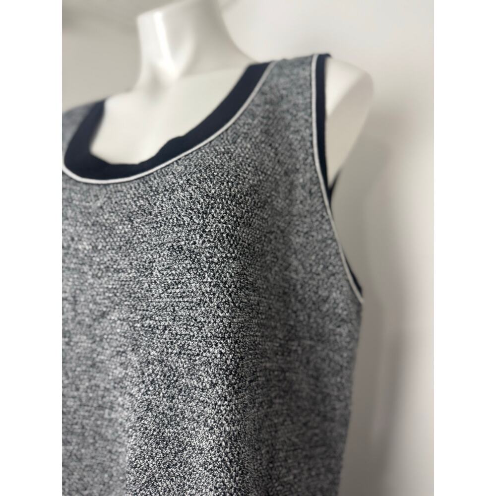 Jones New York Gray and Black Knitted Sleeveless Top 3X NWT